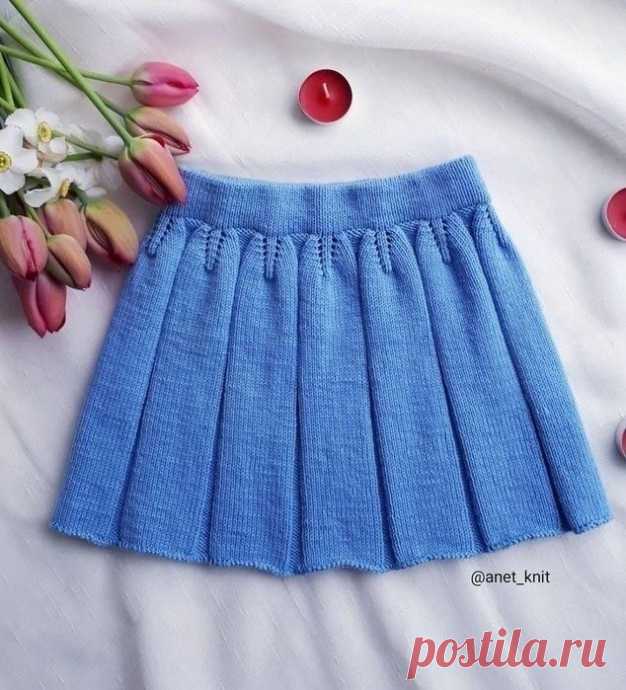 Детская юбка спицами