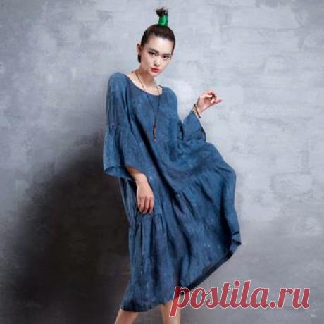 Bohochic оригинальный дизайн китайский старинные национальные женщины одеваются искусство лен галстук краситель свободного покроя летний стиль ZZ0010X Boho Chic, принадлежащий категории Платья и относящийся к Одежда и аксессуары для женщин на сайте AliExpress.com | Alibaba Group