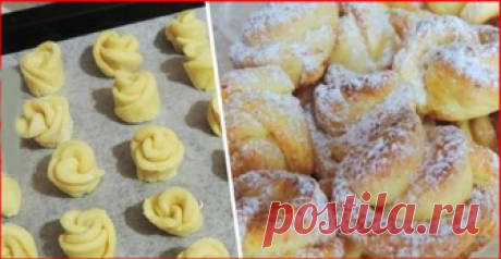 Вкусное и очень красивое творожное печенье «Чайная роза» Нравится всем без исключения!