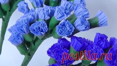 Цветы из гофр бумаги