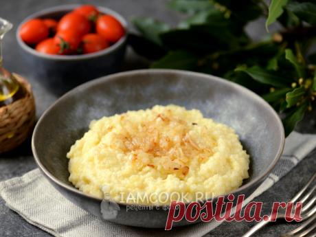 Пшенная каша с картошкой и луком — рецепт с фото Пшено тщательно промывают, соединяют с мелко нарезанной картошкой и варят на тихом огне до готовности. Заправляют кашу жареным луком.