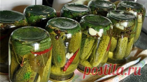 Заготовить огурцы на зиму можно разными способами. Посмотрите подборку рецептов, возьмите на заметку и попробуйте закрыть банку- другую по — новому. Зимой вкусные огурчики напомнят Вам о лете и украсят стол. 1. Огурцы, как магазинные Ингредиенты на 1 литр воды: Соль — 1,5 ст. ложки Сахар — 3 ст. ложки Уксус 9 % — 10 ст. ложек Приготовление Берем 3-х литровую банку. Лавровый лист, душистый перец, гвоздику, репчатый лук (кольцами), укроп уложить на дно банки, далее огурцы. П...
