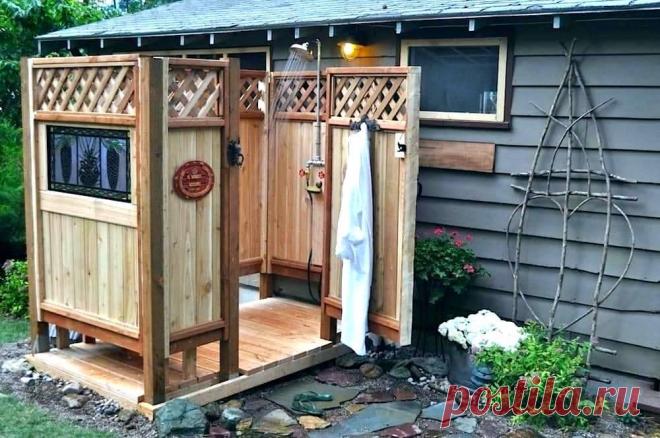 Летний душ для дачи своими руками | 100+ идей (фото)