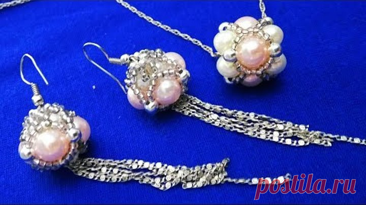 Серьги и кулон.Earrings and pendant. الاقراط والقلادة