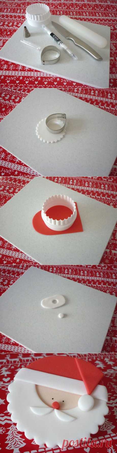 (100) Festive Santa Cupcake Topper Tutorial