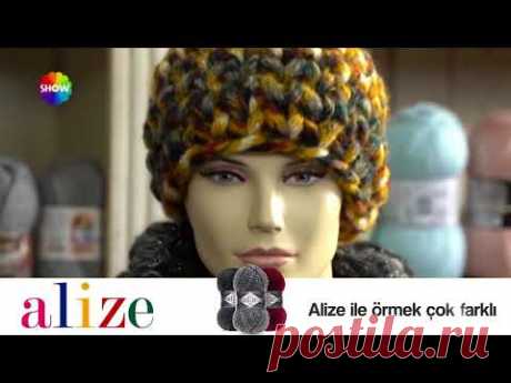 Alize Country ile Bere Boyunluk Yapımı- Making Knitting Cowl and Hat with Alize Country
