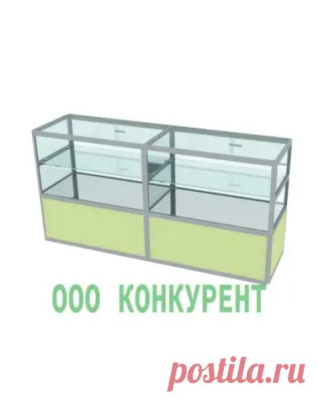 Витрина Еврошоп ПР-90-180-2 от производителя торгового оборудования "КОНКУРЕНТ"
