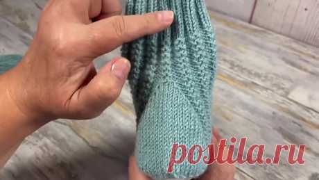 Носки спицами. Пятка «Стронг».Подробный МК. Knitted socks. Heel _Strong_. Detailed MK.