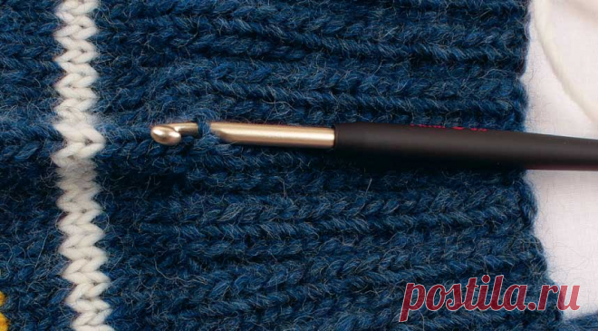 Вертикальные линии отделки, связанные крючком - схема вязания крючком. Вяжем Техника вязания на Verena.ru