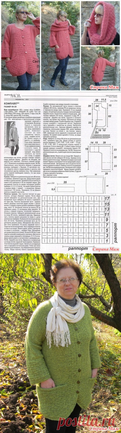 Кардиган по модели Светланы Волкодав - Вязание - Страна Мам