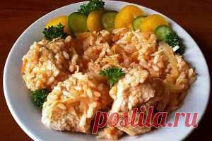 Капуста тушёная с рисом