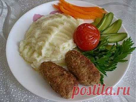 Вкусные котлеты в сухариках с картошкой