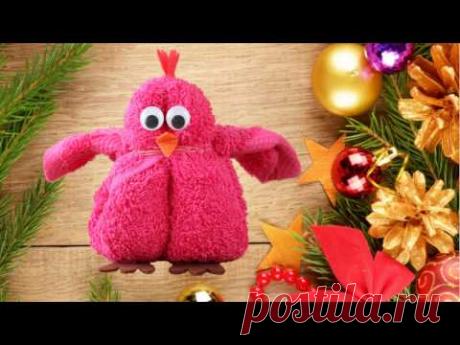Петушок из полотенца, Новогодний МК - YouTube