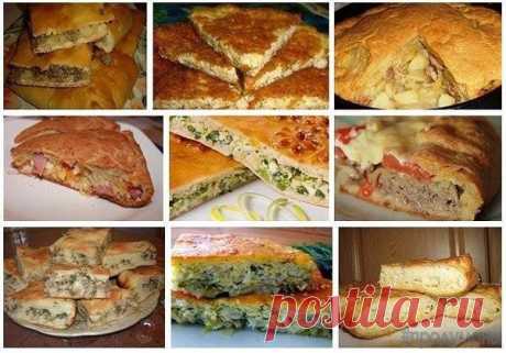 9 быстрых и вкусных пирогов 

1. Пирог мясной

Лучшего теста для наливных пирогов просто не бывает! Основное его преимущество - тесто без майонеза, а на кефире. Составляющие этого теста найдутся в каждом доме. Его приготовление займет всего минут 10, а результат получите превосходный. Выручит в любой ситуации. 

Ингредиенты: 
- 2 яйца 
- 0.5 ч. ложка соли 
- 1 стакан муки 
- 1 стакан кефира 
- 1 ч. ложка соды 

Начинка: 
- 300 гр фарша 
- 2-3 луковицы, порезать кубиками 
-...