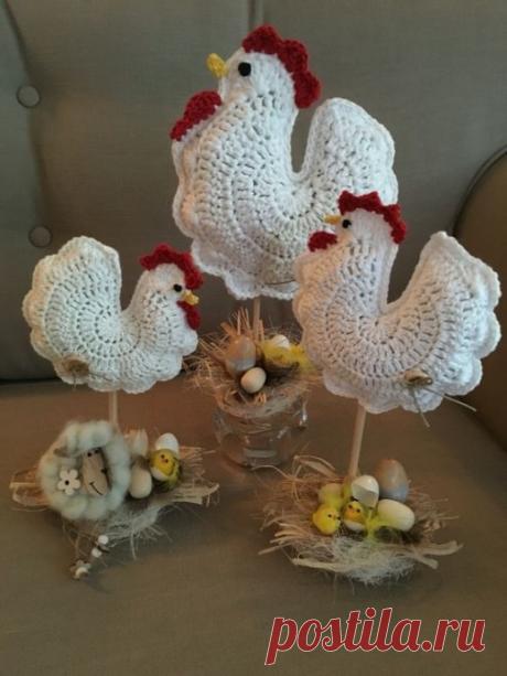 Вязаные курочки-несушки