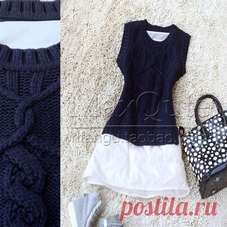 С аранами жилетка для девочки-кокетки