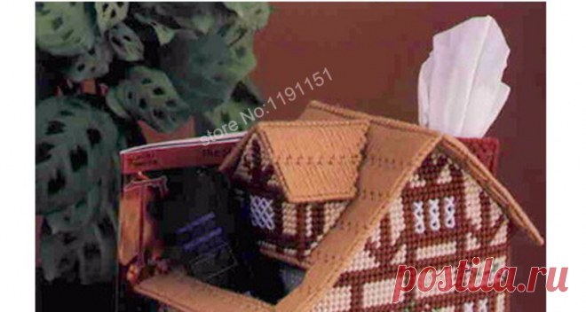 Qianzehui, рукоделие, DIY объем коробки ткани, был сокращен, коробка для хранения, шкатулка, подарок 3D Трехмерная вышивка крестиком, C028 купить на AliExpress