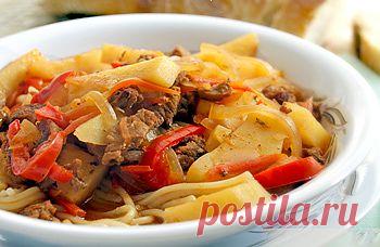 Как приготовить лагман в мультиварке - Лагман . 1001 ЕДА вкусные рецепты с фото!