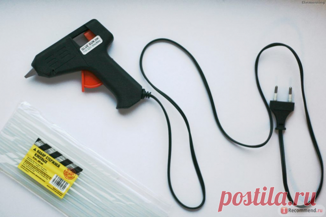 Клеевой пистолет + набор клеевых стержней