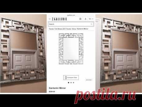 Dollar Treee DIY - 💕Z Gallerie Inspired Wall Mirror💕 - YouTube