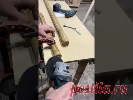 A simple method of connecting wooden parts with a stud #shorts #diyart