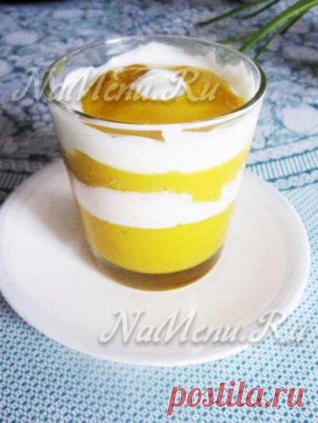 Слоеный десерт с манго и рикоттой, рецепт