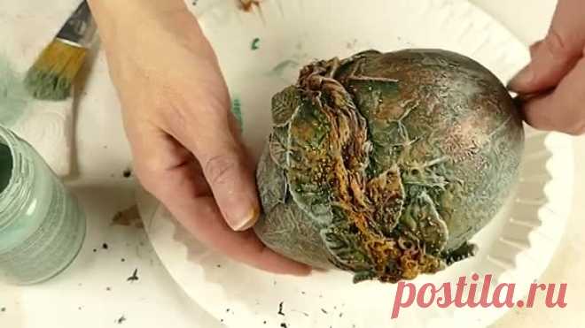 Pisanka powertex – spękania i efekt rdzy