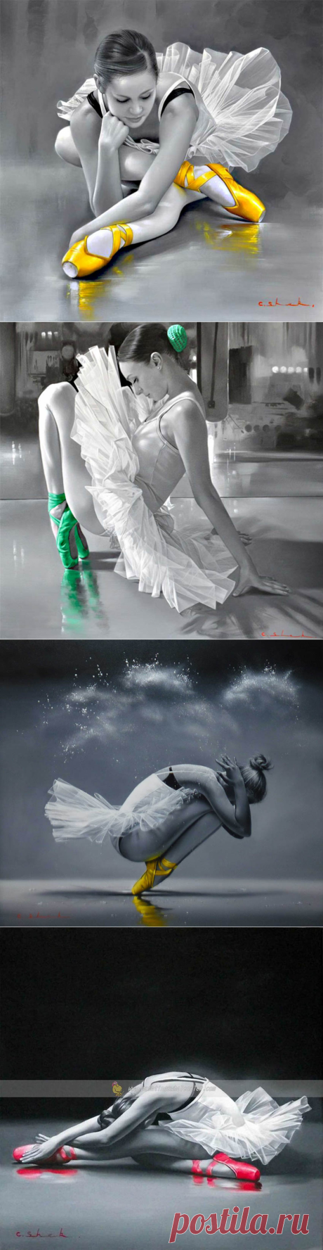 Нидерландский художник Chung Shek . Балетная тема.
