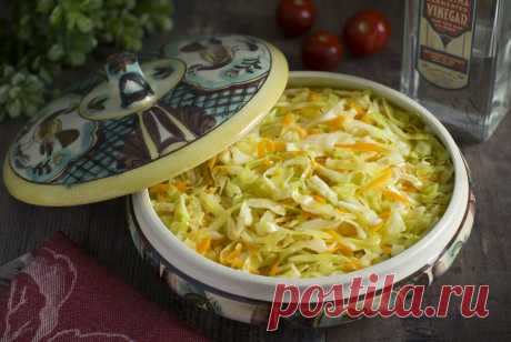 Быстрая квашеная капуста - рецепт приготовления за 1 сутки с фото