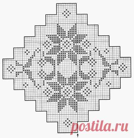 Филейные салфетки крючком - схемы (28 вариантов)