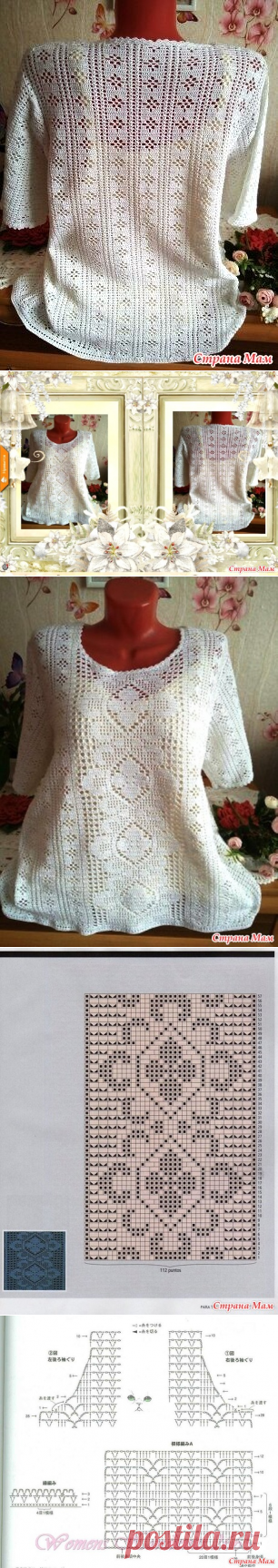 . Кофточка из Ализе - Все в ажуре... (вязание крючком) - Страна Мам