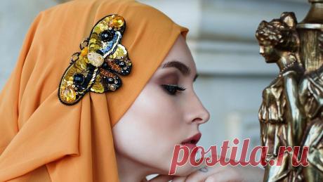 Платок на голову красиво повязать