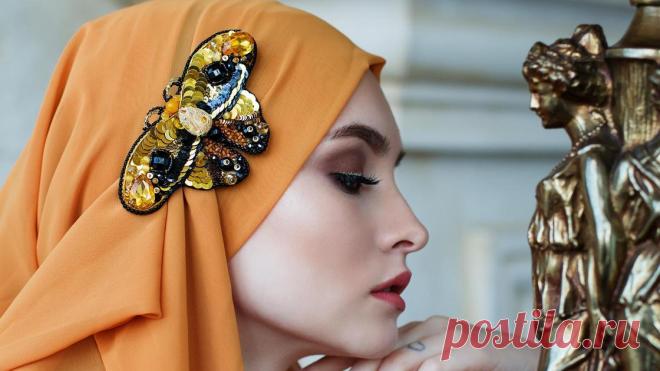 Платок на голову красиво повязать