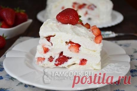 СЛИВОЧНЫЙ ТОРТ ИЗ КЛУБНИКИ И ЗЕФИРА (без выпечки)