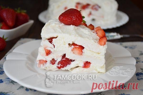 СЛИВОЧНЫЙ ТОРТ ИЗ КЛУБНИКИ И ЗЕФИРА (без выпечки)