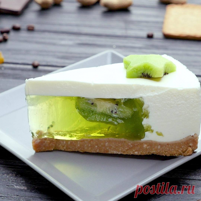 Со Вкусом - Желейный торт с киви ПОЛНЫЙ РЕЦЕПТ:...
