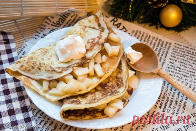 Рисовые блины на кефире с яблоками — Худеем вкусно!
