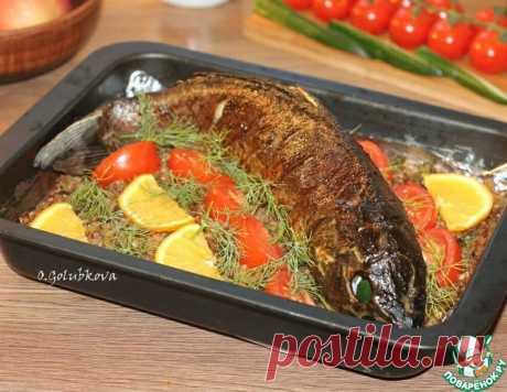 Карп с гречневой кашей и грибами – кулинарный рецепт