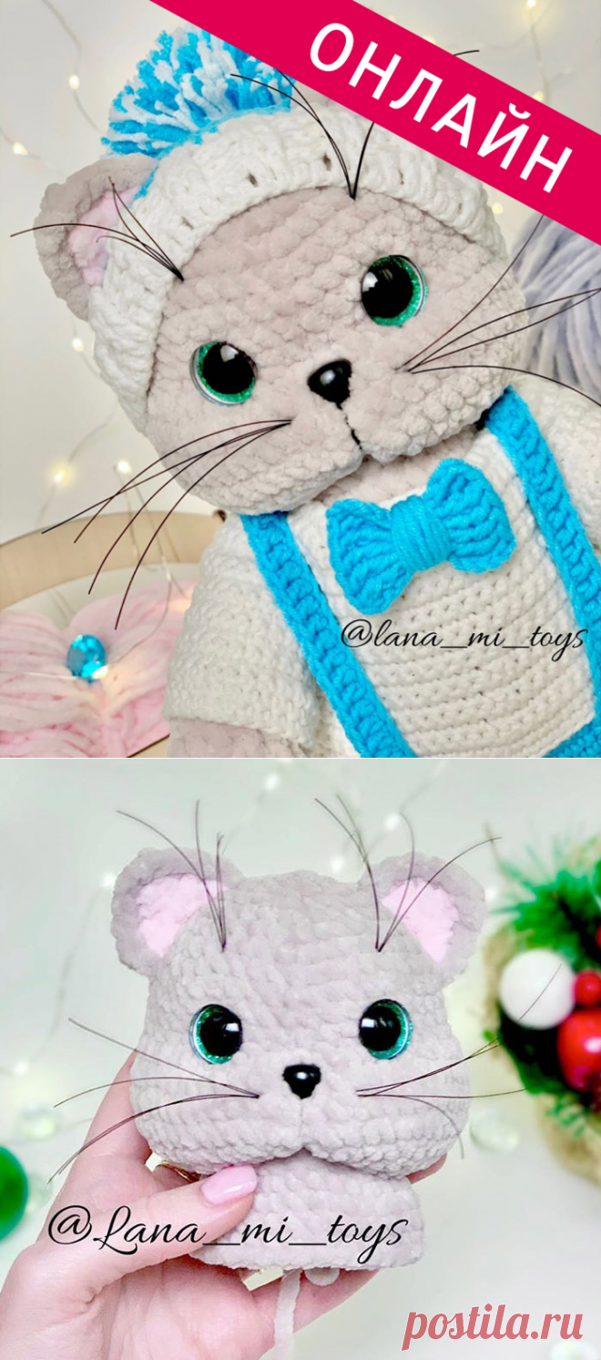 Запись на онлайн Мастер-класс "Кот Аркадий" - LanaMi toys