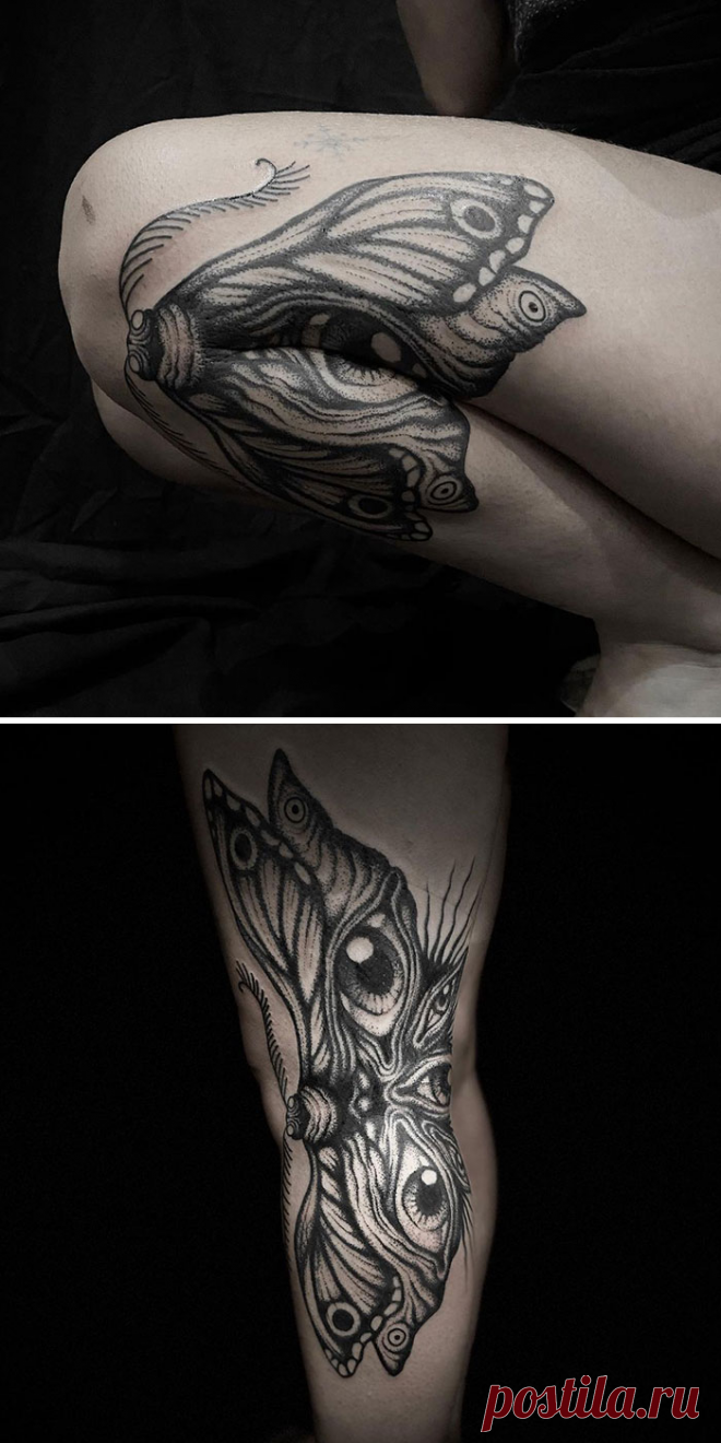 27 интересных движущихся татуировок, которые изменяются, когда люди сгибают свое тело