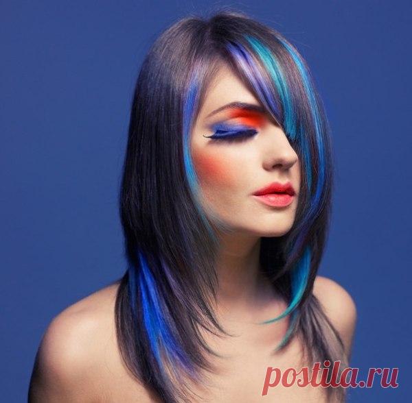 Цветные пряди для волос (45 фото) на заколках: видео-инструкция как сделать разноцветные или другого цвета на русых локонах своими руками, фото и цена