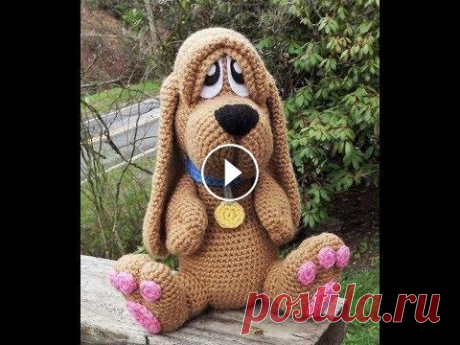 МК вяжем крючком игрушку амигуруми Щенка Бассета Часть 1 -  Голова Вяжем щенка Бассета Часть 1 Часть 2 Часть 3 Часть 4 Вяжем кота: Вяжем крыску:...