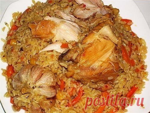 Узбекский плов с курицей.   Шустрый Повар