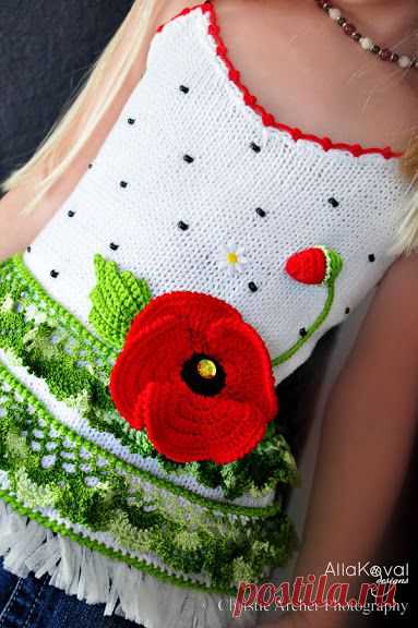 Топ с маком | Knits4Kids