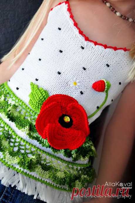 Топ с маком | Knits4Kids