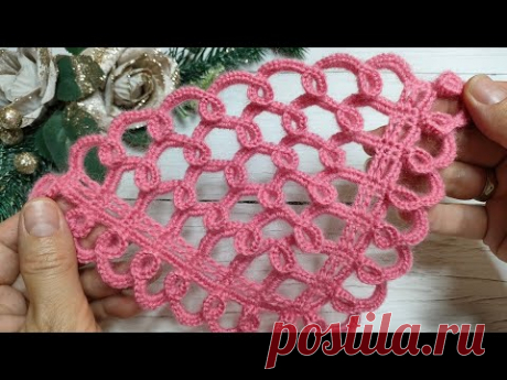 Оригинальная шаль всего из 2 - х раппортов ✨Crochet shawl ✨