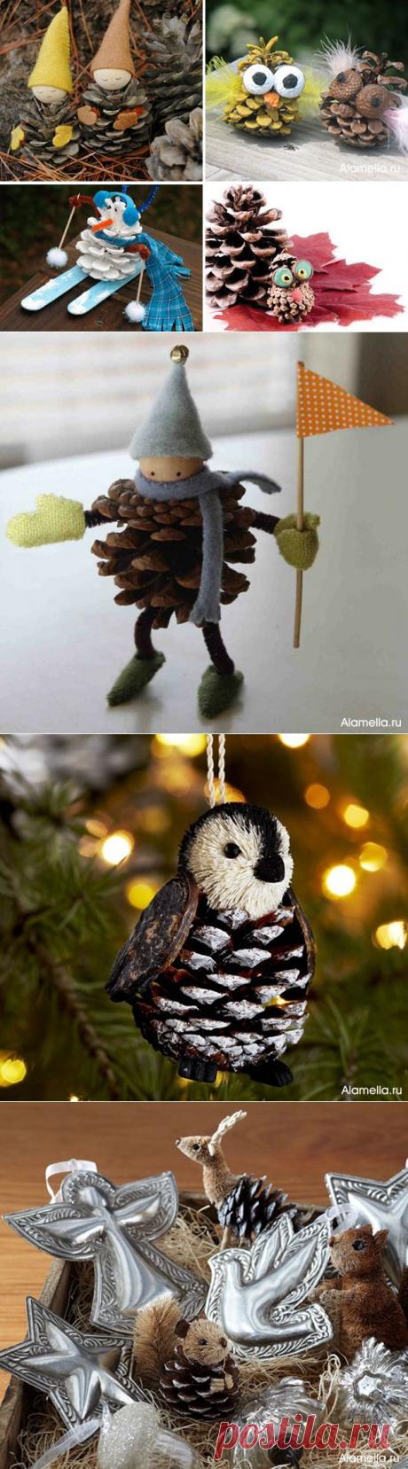Поделки из шишек своими руками. Фото поделок | Alamella.ru