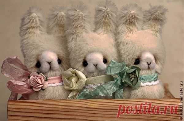 Братцы-кролики. Авторская игрушка в стиле Примитив своими руками - Ярмарка Мастеров - ручная работа, handmade
