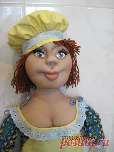 Мои работы. Куклы-пакетницы. Повар и повариха.