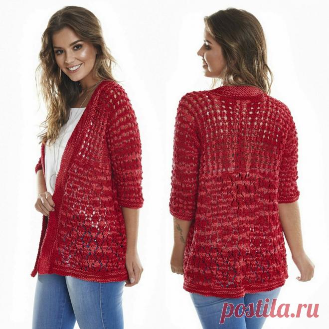 Меланжевый кардиган спицами. Выкройка и схемы – Paradosik Handmade - вязание для начинающих и профессионалов